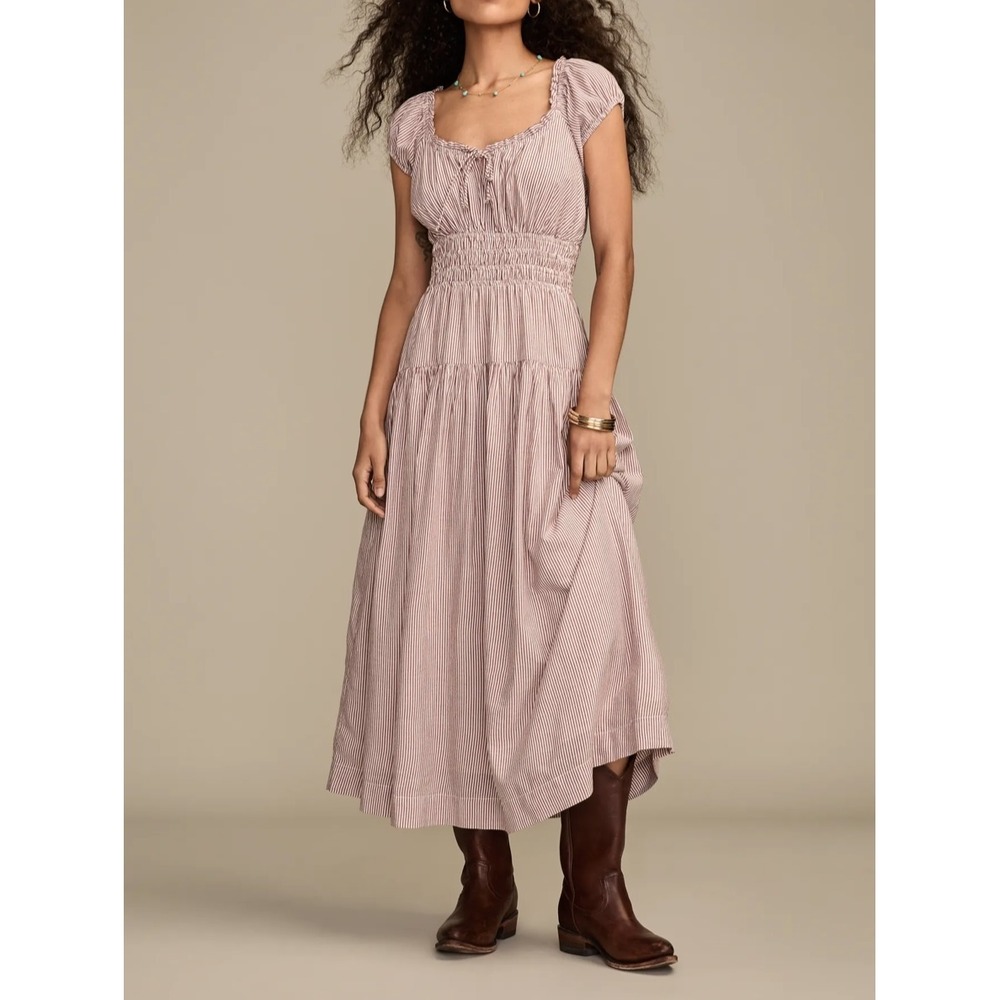 Lucky Brand Women's Cinched Waist Maxi Dress‎ Size XS